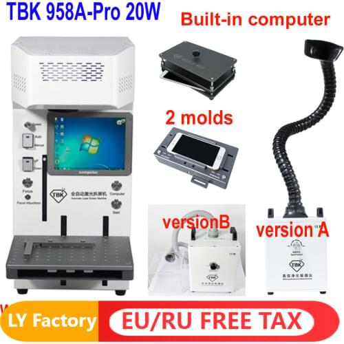TBK-958A PRO 20W Automatic LCD back glass Laser separate Machine for iphone 8- 11pro max for LOGO marking DIY Engraving Machine