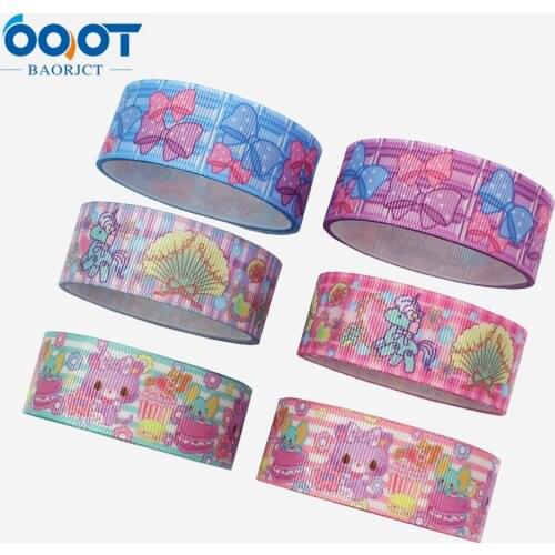 1'' 5yards Cat Bowknot printing Grosgrain Ribbons DIY Handmade Child Bow Wedding Decoration Gift Wrap Material,L-20716-681