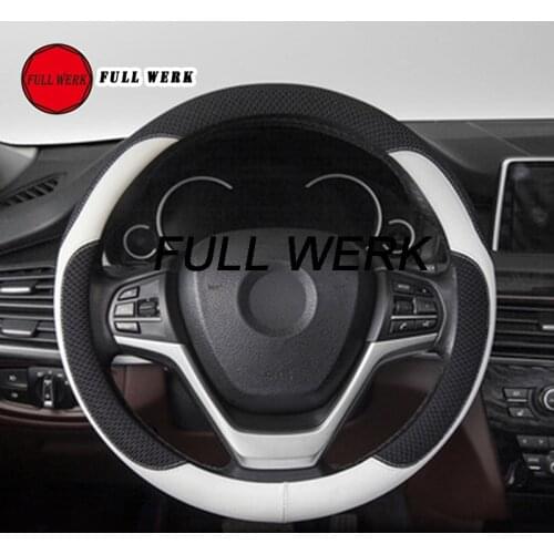 38cm PU Leather Car Steering Wheel Cover Wrap Protector Universal for Men Women Car Styling Interior Decoration Accessories Comf