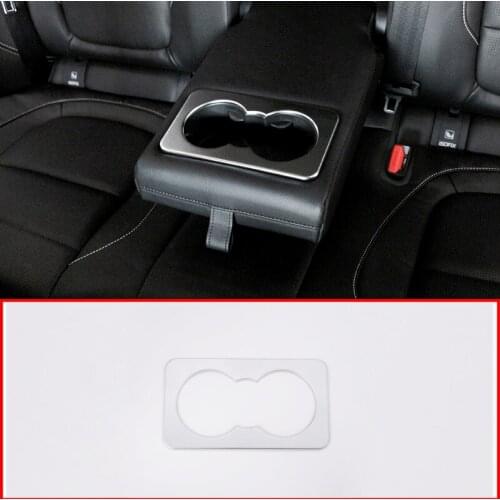 For Land Rover Defender 110 2020 Car-styling ABS Chrome Rear Seat Cup Holder Cover Trim Interior Car Accessories