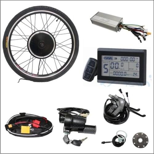 Ebike kit 36V 48V 750W Rear Motorized Wheel Free 7 Speed Gear With Controller LCD Throttles PAS For Electric Bicycle Bike