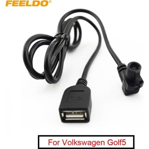 FEELDO 5Pcs Car Audio Wire Cable Harness For Volkswagen Golf5/6 CC/Tiguan/Passat RCD510 OEM Stereo #FD2644