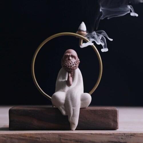 Incense Burner Backflow Censer Waterfall Incense Burner Ceramic Incense Holder Mixed Incense Cones Bathroom accessories