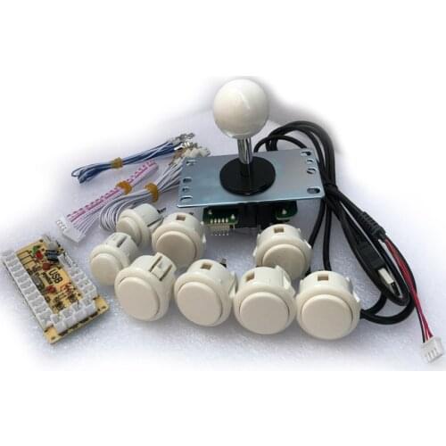 DIY Arcade KIT for PC/PS2/PS3 USB Zero Delay Encoder+SANWA Joystick+ SANWA 30 and OEM 24mm Push Button+cable for PCB
