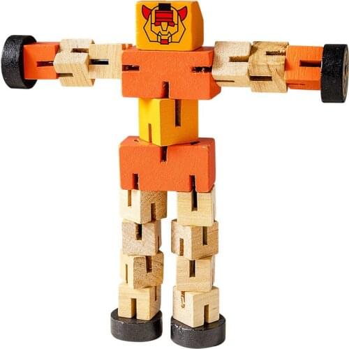 Creative personality wooden robot childrens bedroom shelf decoration ornaments cyber cafe cashier fun ornaments