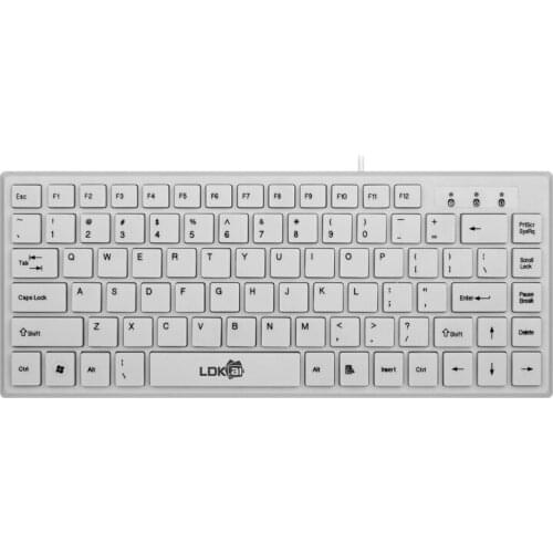 LDKAI XKB-02 Laptop Keyboard, 87-Key Ergonomic USB Wired Portable Chocolate Keypad Suitable for Office