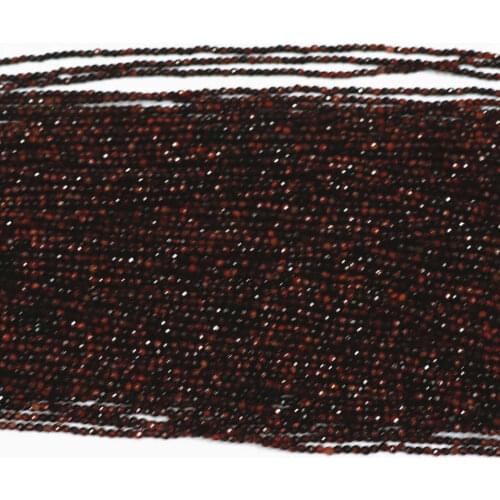 Multisize natural red tiger stone 2mm 3mm fashion round faceted beads hot diy jewelry 15" B476