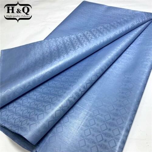 H&Q Bazin Riche Getzner 2021 African Lace Fabric 5 Yard/Pcs 100% Cotton Austria Quality Guinea Brocade Garment Fabric For Sewing