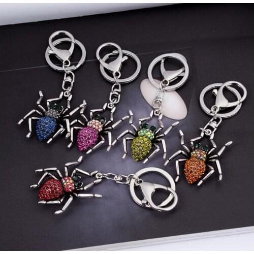 Fashion Creative Spider KeyChain Girls Bag Ornaments Car Exquisite Gift Birthday Gift Party Favors Brand New