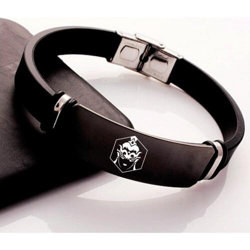 2021 New Hot Game Naraka: Bladepoint Cosplay Diy Accessories Hutao Canaan Black Bracelet Halloween Props Xmas Gift Metal Jewelry