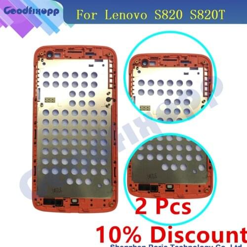 Original LCD Holder Screen Front Frame For Lenovo S820 S820T Housing Case Replacement Parts With Adhesive For Lenovo S820