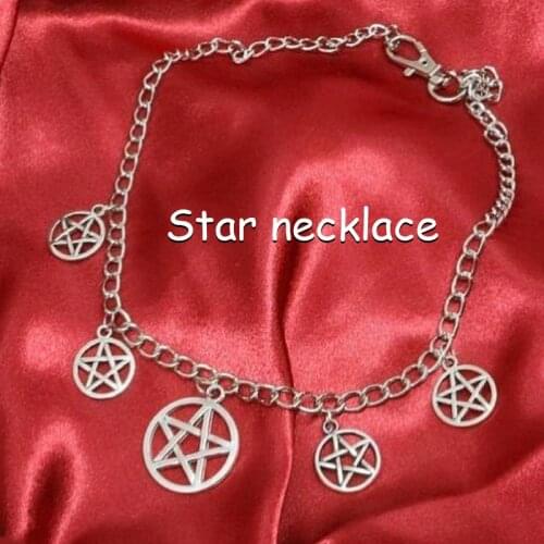 New INS Star Necklace for Women Goth Fashion Jewelry Punk Hip Hop Necklace Charm Metal Egirl 90s Aesthetic Friends Gifts