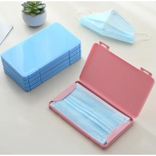 Portable Mask Box Plastic Face Mask Storage Case Boite Rangement Masque Dust Moisture Proof Kids Student Cajas Mascarillas
