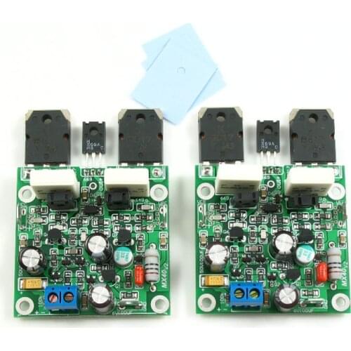 2 PCS MX40 100W+100W 4ohm KD1047 / KB817 power tube stereo Class AB Power amplifier completed board