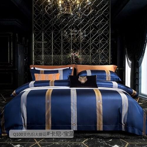 Premium Luxurious Bed Linen Bedspreads Egyptian Cotton Stripes Bedding Set Comforter Quilt Cover Duvet Cover King Size Bedclothe