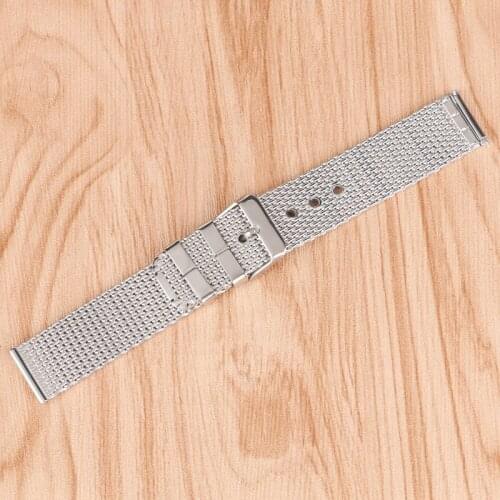 20/22/24mm Luxury Thick Mesh Band Stainless Steel Replacement for Sport Watch Metal Weaved Strap Bangle Bracelet +2 Spring Bars