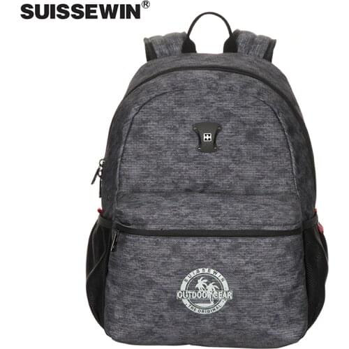 SUISSEWIN 17" Laptop Backpacks Camouflage College School Bags Fashion Business Backpacks Notebook Storage Bag