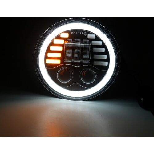 5-3/4" 5.75 inch Motorcycle Moto LED Projector Halo angel eyes Headlight For 5.75 inch Motorcycle Dyna Sportster Softail