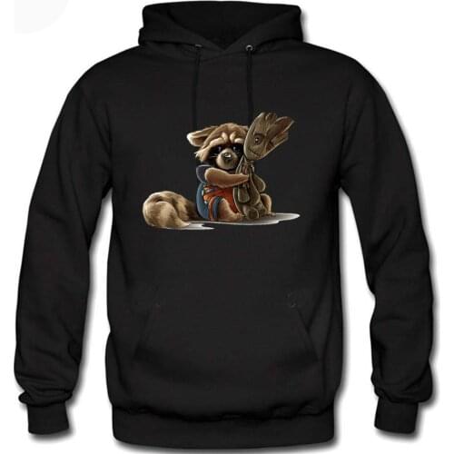 Men Women Guardians Of The Galaxy Rocket Raccoon Hoodies Sweatshirt Streetwear Hoody Oversize Black Hoodie Pullover Tracksuits