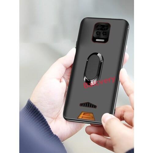 Ultra Thin Finger Magnetic Ring Matte Case for Doogee S59 Pro Matte Black Silicone TPU Cover for Doogee S59