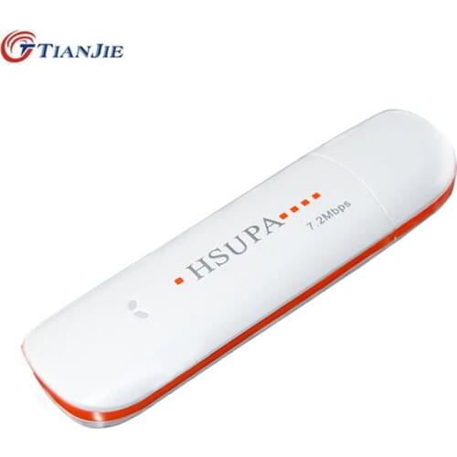 TIANJIE 3G USB Modem Mini High Speed 7.2Mbps HSUPA Dongle Wireless Unlocked Universal Network Stick with SimCard slot WCDMA