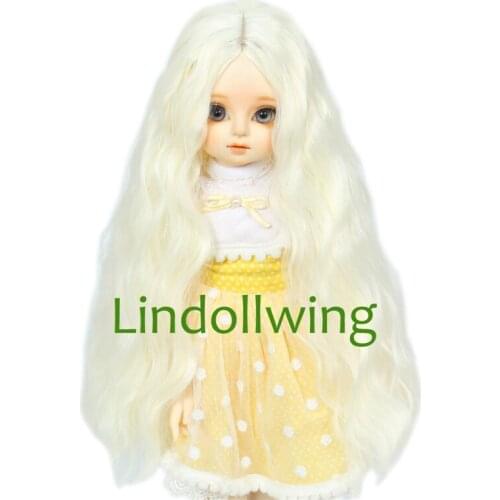 1/3 BJD Wig Blyth Pullip Dal DD SD LUT Dollfie Doll Wig 8-9 9-10 inch Long Light Blonde Hair