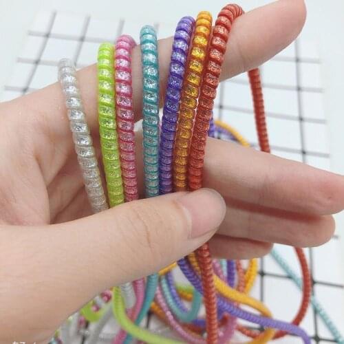 10PCS Bright Color 1.4M TPU Spiral USB Charging Cable Protector Cable Winder for iphone 5 6 7 8 x Earphone Cord Protection