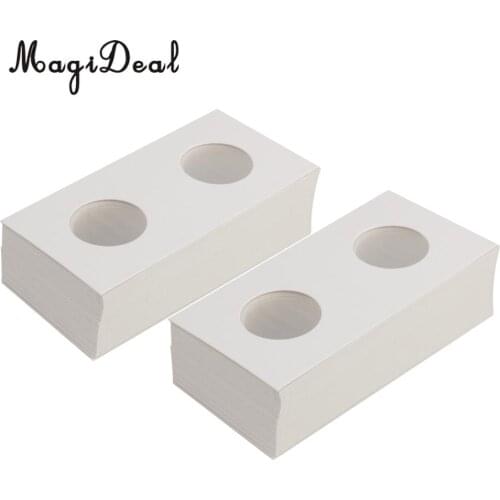100X Cardboard Coin Holders Flips Mylar Coin Collection Supply 20.5/26.5mm White