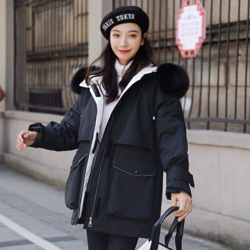2019 explosion models womens short section thick loose fashion down jacket