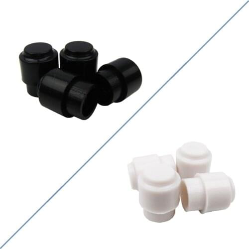 New 4pcs Round Plastic Switch Knobs Tip Cap for Tele Electric Guitar Pickup Switches Parts Replacement, Black/White Choose