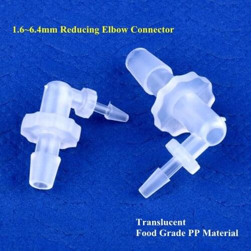 5~200Pcs 1.6~6.4mm PP Reducing Elbow Connector Garden Watering Irrigation Pipe Pagoda Joints Aquarium Tank Air Pump Hose Joint
