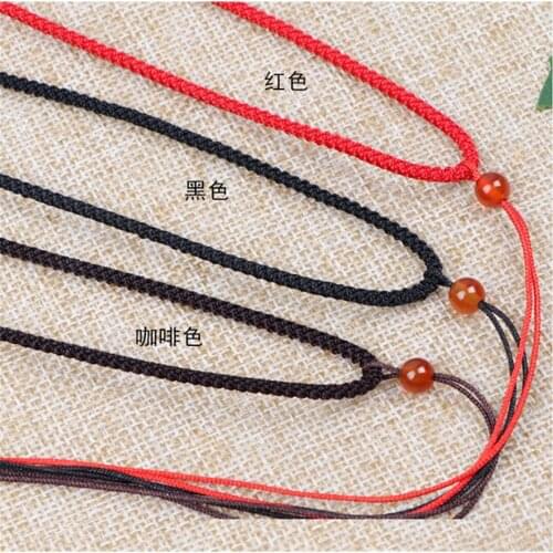 5Pcs/Lot Hand-woven Adjustable Pineapple Rope Agate Bead Necklace Sweater Chain Pendant Homemade Jewelry DIY Material Wholesale