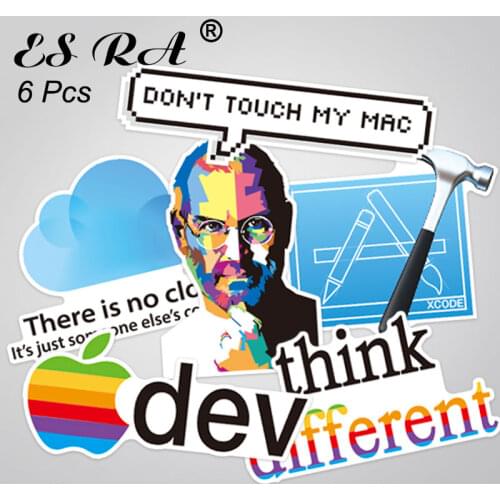 6 Pcs/Set Vinyl Stickers Jobs Pegatinas Programing Decals For Luggage Room Laptop Skateboard Pitcher Guitar Journal Deco