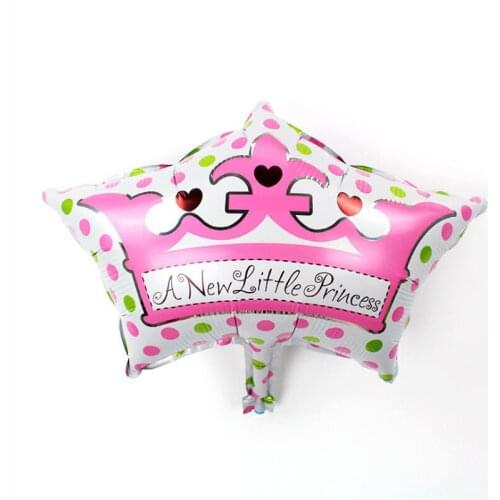 65X50cm Five-Pointed Star Crown Aluminum Film Balloon Boy And Girl Birthday Party Event Decoration Balloon