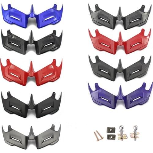 Aerodynamic Aerodynamic Winglets Front Fairing Spoiler Race Cover Fins For YAMAHA YZF R3 R25 Motorcycle ABS Plastic