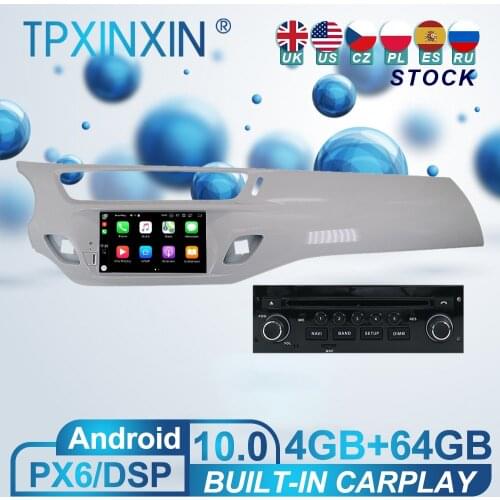 Carplay For Citroen C3 DS3 2010 2013 2014 Android 10 PX6 Car Radio Player GPS Navigation Head Unit Multimedia Stereo WIFI DSP BT