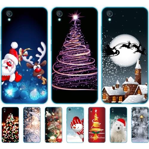 For Vivo Y1s Cases TPU Back Cover For VIVO Y1S Y 1s Y1 s VivoY1s 2020 Case 6.22 inch winter snow christmas happy new year Coque