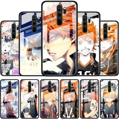 Anime Volleyball Haikyuu for Xiaomi Redmi K40 K30 K20 Pro Plus 9C 9A 9 8A 7 Luxury Shell Tempered Glass Phone Case Cover