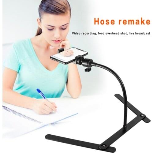 53CC Cell Phone Holder Flexible 360° Rotation Desktop Phone Holder Still Life Teaching Food Video Long Arm Bracket