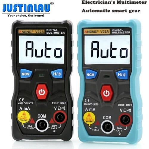 JUSTINLAU Electrician Multimeter Automatic Smart Gear Recognition AC/DC Voltage and Current Measurement Electrician Tool