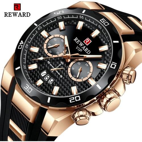 Reward Business Mens Watch Wristwatch Luminous Luxury Brand Man Watch Big Dial Silicone Watch For Men Relogio Masculino 2021
