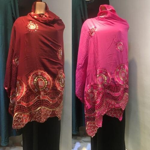 New High-grade Hijab African Soft Cotton scarf Head band Fashion Big Shawls Covering Body Wraps With Diamonds For Muslim Women