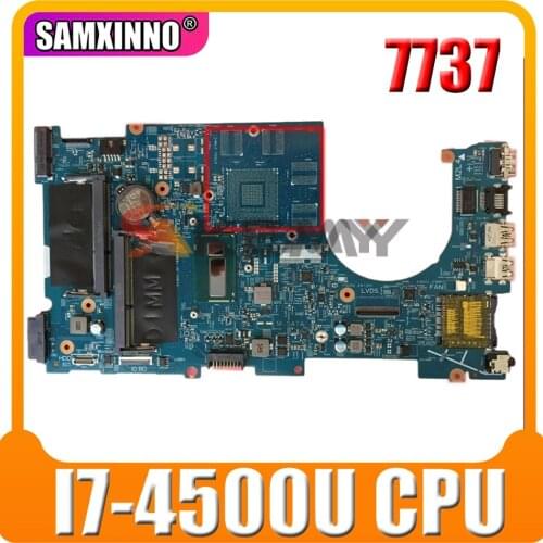 Original Laptop motherboard For DELL Inspiron 7737 Core I7-4500U SR16Z Mainboard CN-0C4T7D 0C4T7D DOH70 12309-1