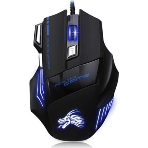 Newest Hot X8 Professional Wired USB Mouse 7 Button 5500DPI Cool Color Lamp Gamer Computer Office Mice Cable Gaming CF LOL Mouse