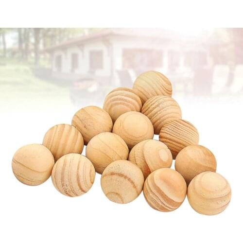 100pcs Natural Cedar Wood Balls Camphor Wood Balls Moth Repellent for Drawers Storage Boxes Closets