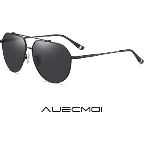 Classic Retro Fashion Pilot Polarized Sunglasses For Men 2021 Driving Travel Luxury Brand Designer Big Frame Sun Glasses UV400