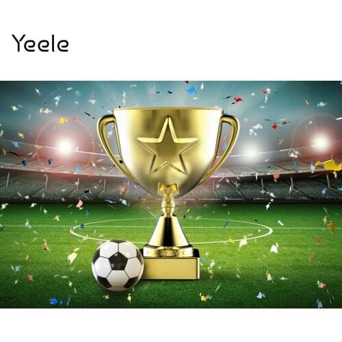 Yeele Champion Cup Sports Football Soccer Field Kid Birthday Photocall Backdrops Photography Backgrounds Custom For Photo Studio