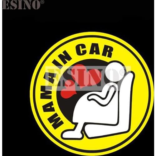 Newest Design Mama in Car Relective Warning Car Sticker for Tesla Ford Chevrolet Volkswagen Honda Hyundai Kia Lada