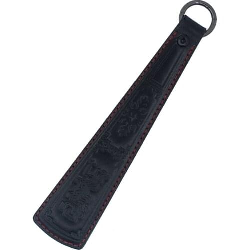 Massage self-defense cowhide beat traditional retro handmade Chinese style vegetable tanned leather defense beat EDC tools