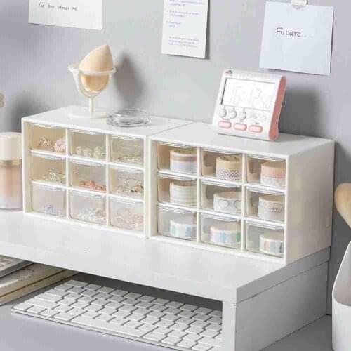 Storage Boxes Plastic Cosmetic Stationery Hand Account Multifunctional Storage Box Desktop Storage Box Cosmetic Jewelry Drawer